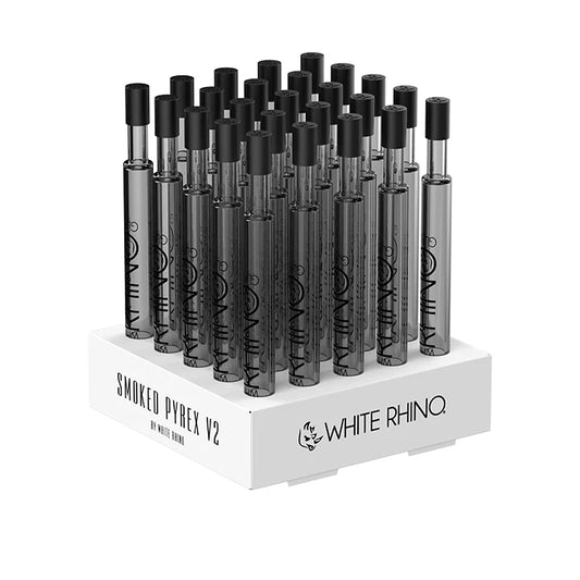 White Rhino - Straw - 25ct - Pyrex V2 w/ Silicone Cap Smoked