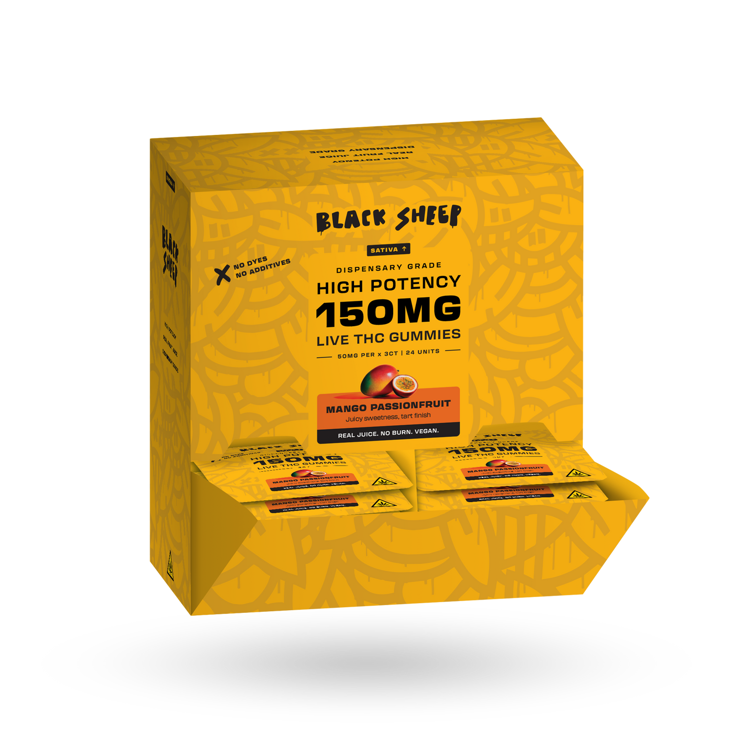 Modern Herb Co - Black Sheep - 150mg Live THC Gummies - 3pk - 24ct