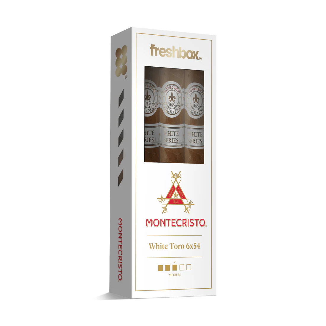Montecristo White Toro 6x54 FreshBox Cigars - 3pk - 6ct