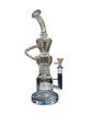 Chill Glass Recycler Water Pipe - Jade Green 13"