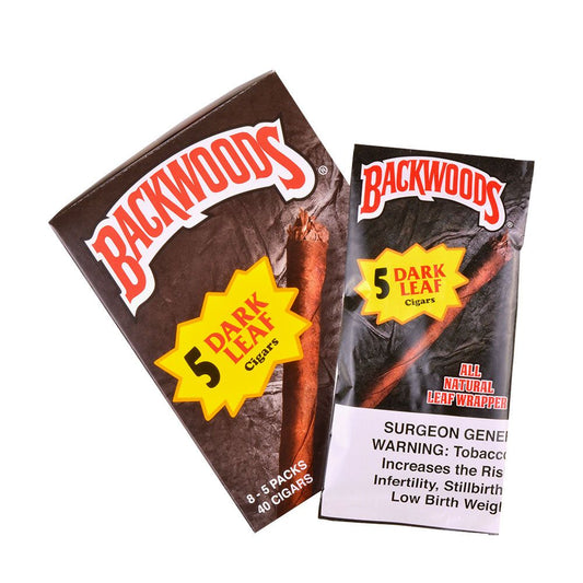 Backwoods Cigars - Dark Leaf - 5pk - 8ct
