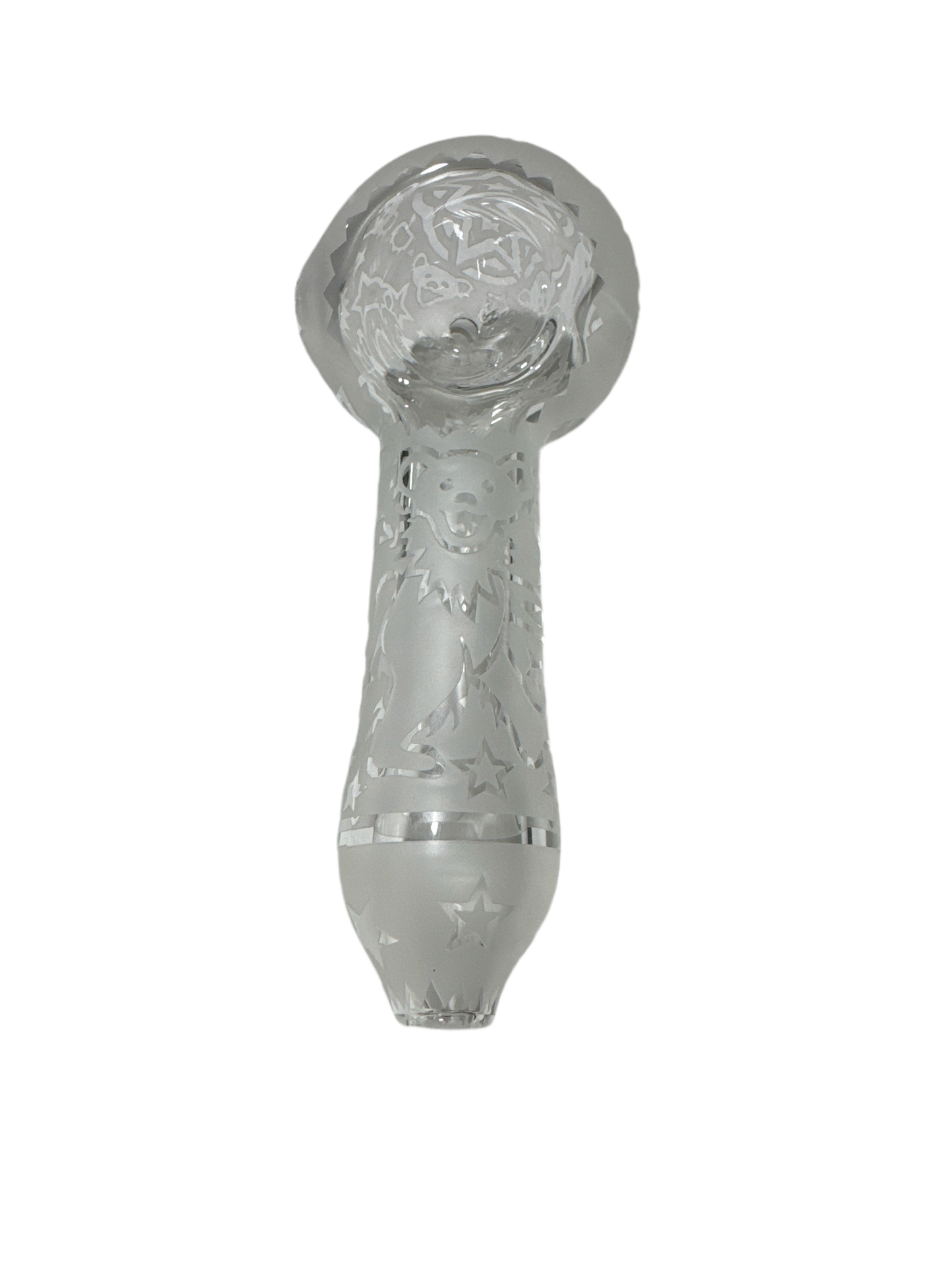 Custom Glass Hand Pipe- 3.5” Silver