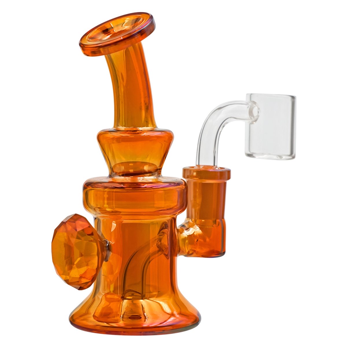 WP - 7" Electroplated Banger Hanger w/ Marble 14mm - Assorted Colors