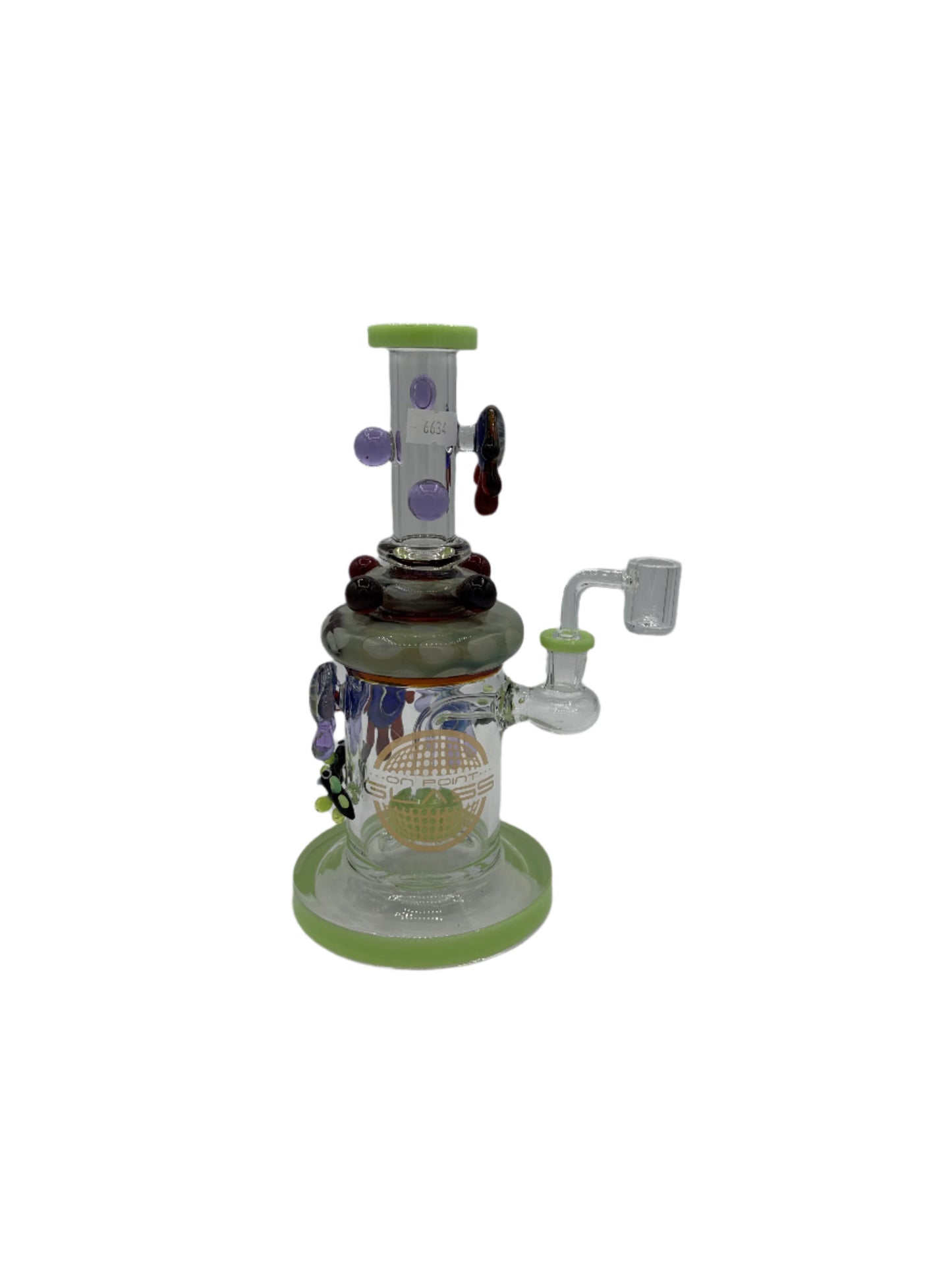 On Point Glass Assorted Oozing Honey Bee Water Pipe Rig 9"