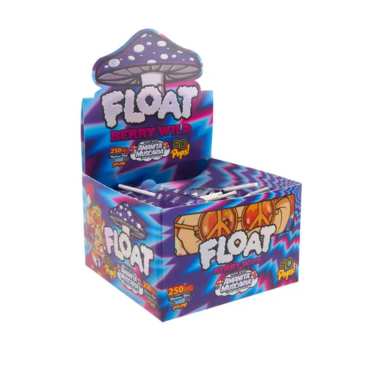Float - 25mg Lollipop D9 + 250mg Mushroom Blend - Berry Wild - 50ct +