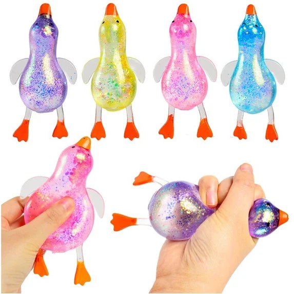 Squish Toy - 12ct - Glitter Duck