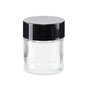 Loud Lock Clear Glass Concentrate Jars w/ Black Lid - 1oz