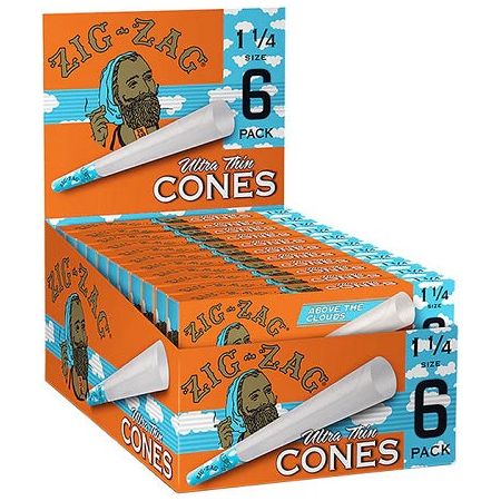 Zig Zag - Cones - Colored Tips 1 1/4 - 6pk - 24ct