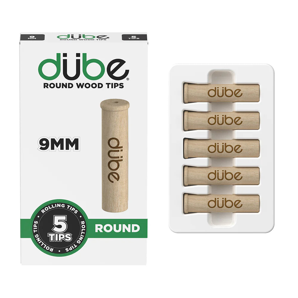 Dube 9mm Wood Tips - 5pk - 5ct - Assorted styles