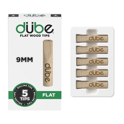 Dube 9mm Wood Tips - 5pk - 5ct - Assorted styles