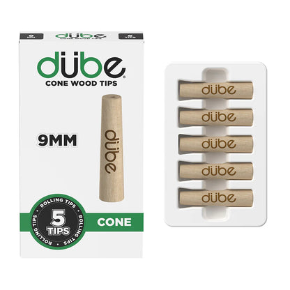 Dube 9mm Wood Tips - 5pk - 5ct - Assorted styles