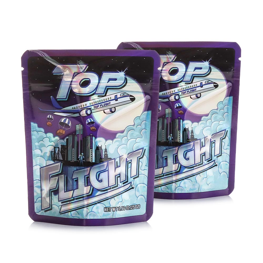Mylar Bags - 3.5g - Designer Top Flight - 100ct [ CC023-103 ]