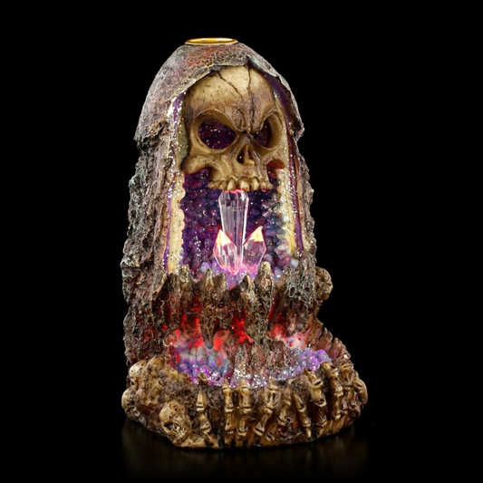 Fujima - Skull w/ LED Lights - Backflow Cone Incense Burner