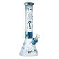 Beaker Bong - 14" 7mm Frosted - Space Explorer & Whimsical Character - HAJ2318