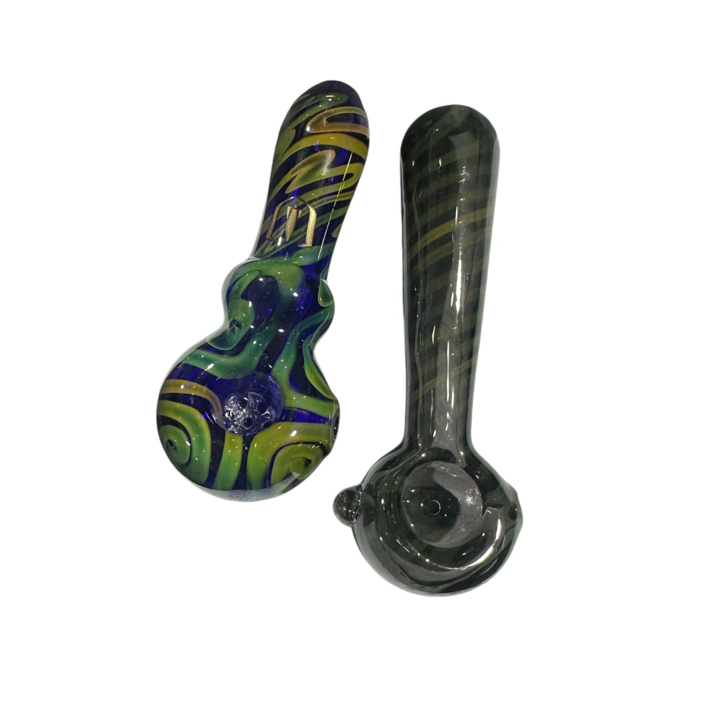 Hand Pipe Green Stripped