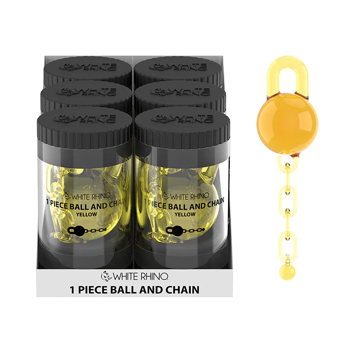 White Rhino - Terp Slurper - 6ct - 1-Piece Ball & Chain - Assorted Colors