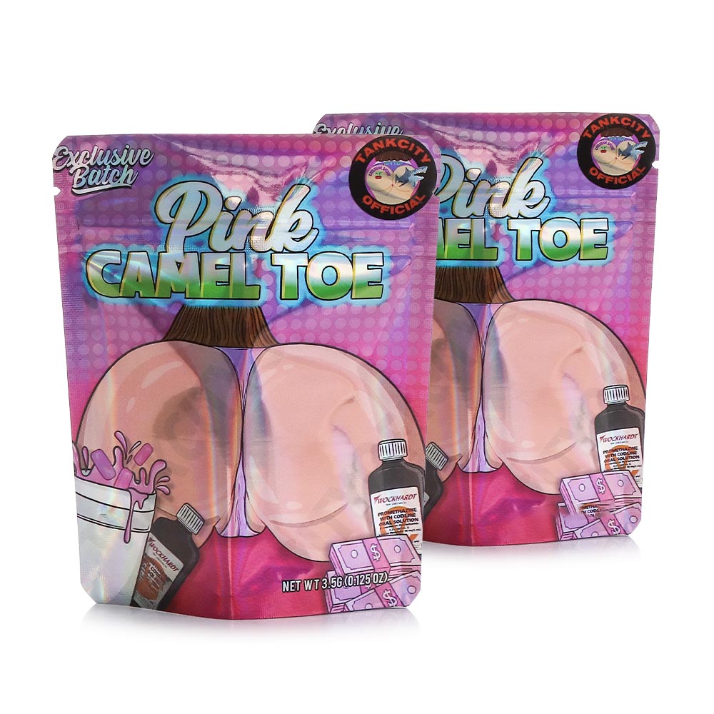 Mylar Bags - 3.5g - Designer Pink Camel Toe - 100ct [ CC023-128 ]