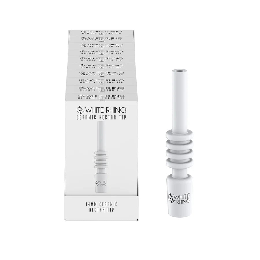 White Rhino - Nectar Collector Tip - 10ct - 14mm Ceramic