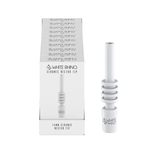 White Rhino - Nectar Collector Tip - 10ct - 14mm Ceramic
