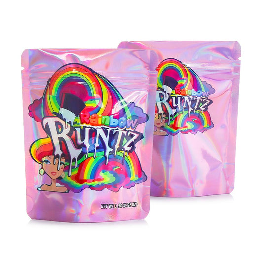 Mylar Bags - 3.5g - Designer Rainbow Runtz - 100ct [ CC030-166 ]