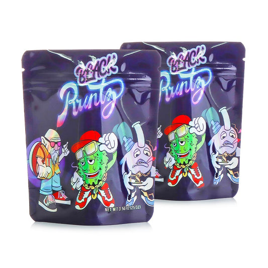 Mylar Bags - 3.5g - Designer Black Runtz - 100ct [ CC030-167 ]