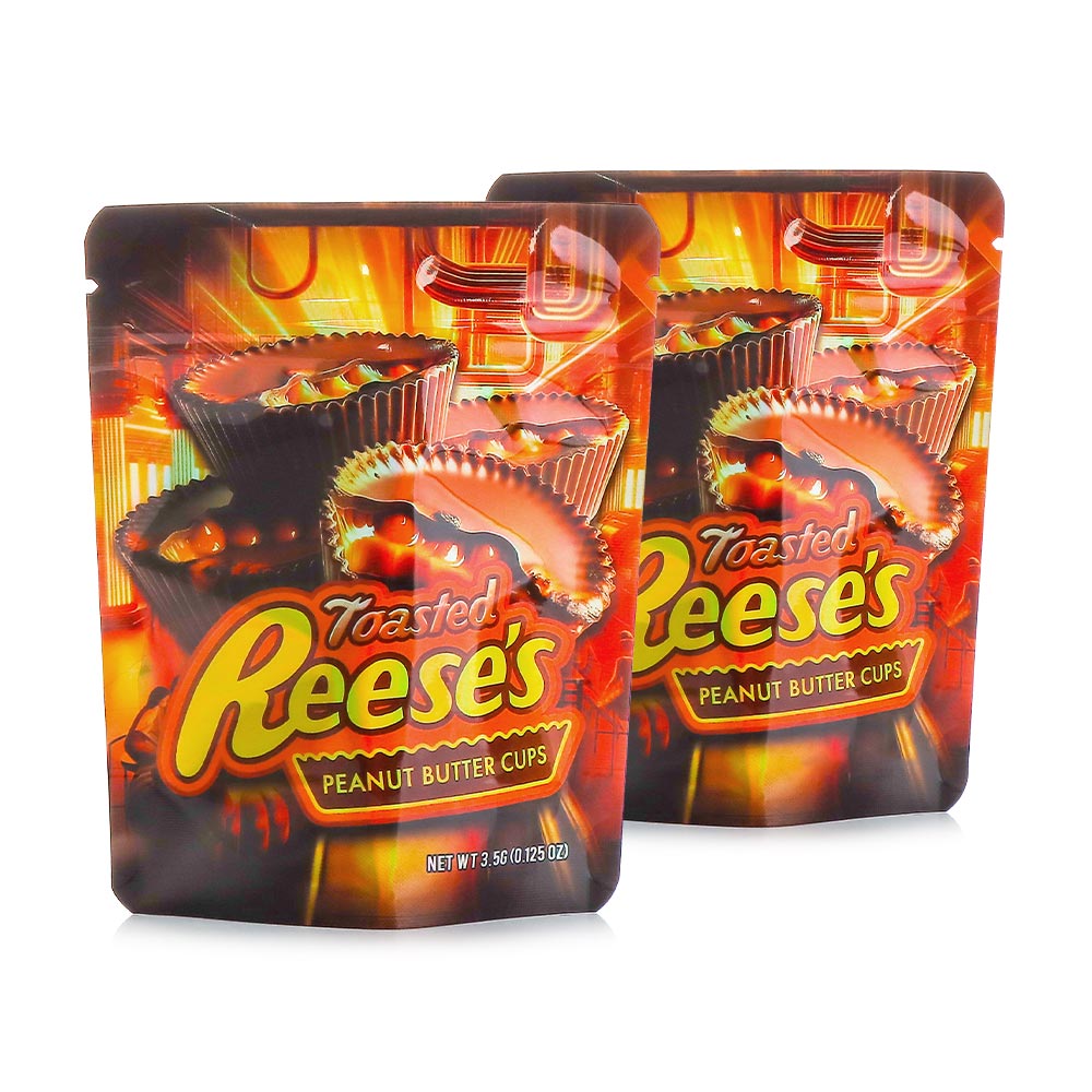Mylar Bags - 3.5g - Designer Toasted Peanut Butter Cups - 100ct [ CC030-170 ]