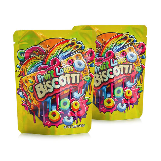 Mylar Bags - 3.5g - Designer Fruity Biscotti - 100ct [ CC030-171 ]