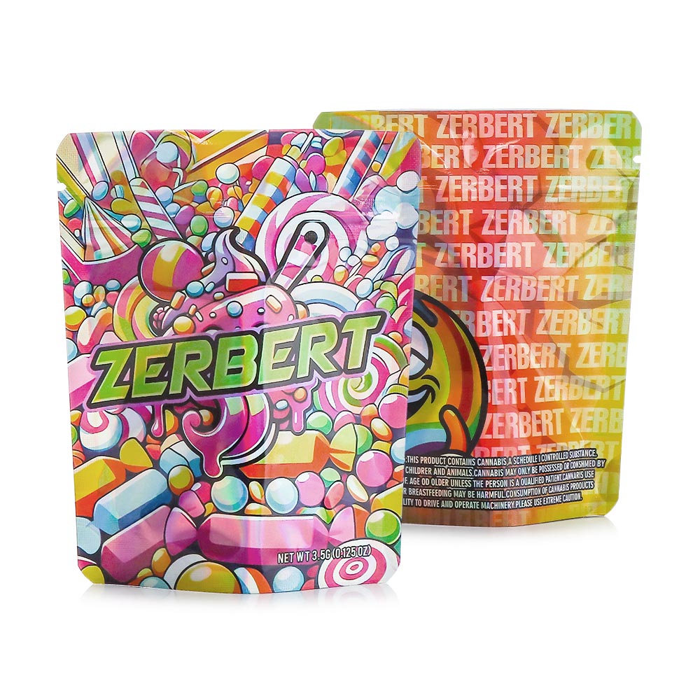 Mylar Bags - 3.5g - Designer Zerbert - 100ct [ CC030-175 ]