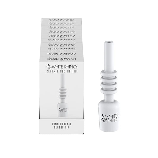 White Rhino - Nectar Collector Tip - 10ct - 19mm Ceramic