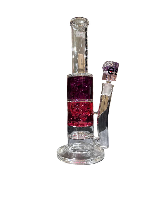 Cheech Glass Two-Tone Glycerin Water Pipe -Purple/Pink 13"