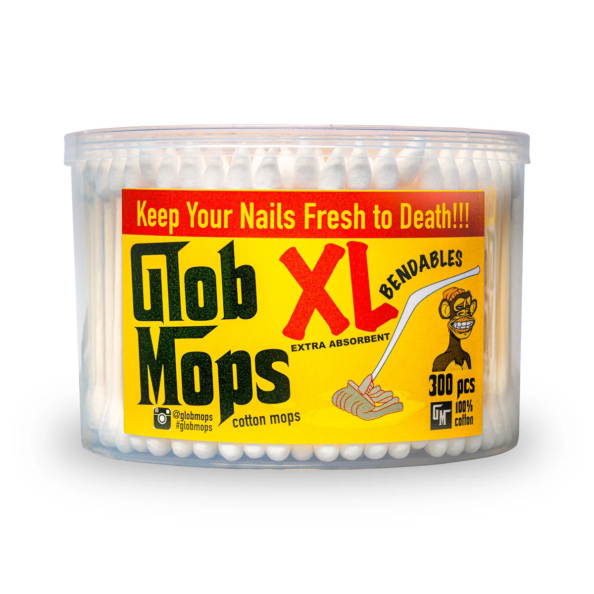Glob Mops - Cotton Swabs - XL Bendable - 300pcs - 6ct