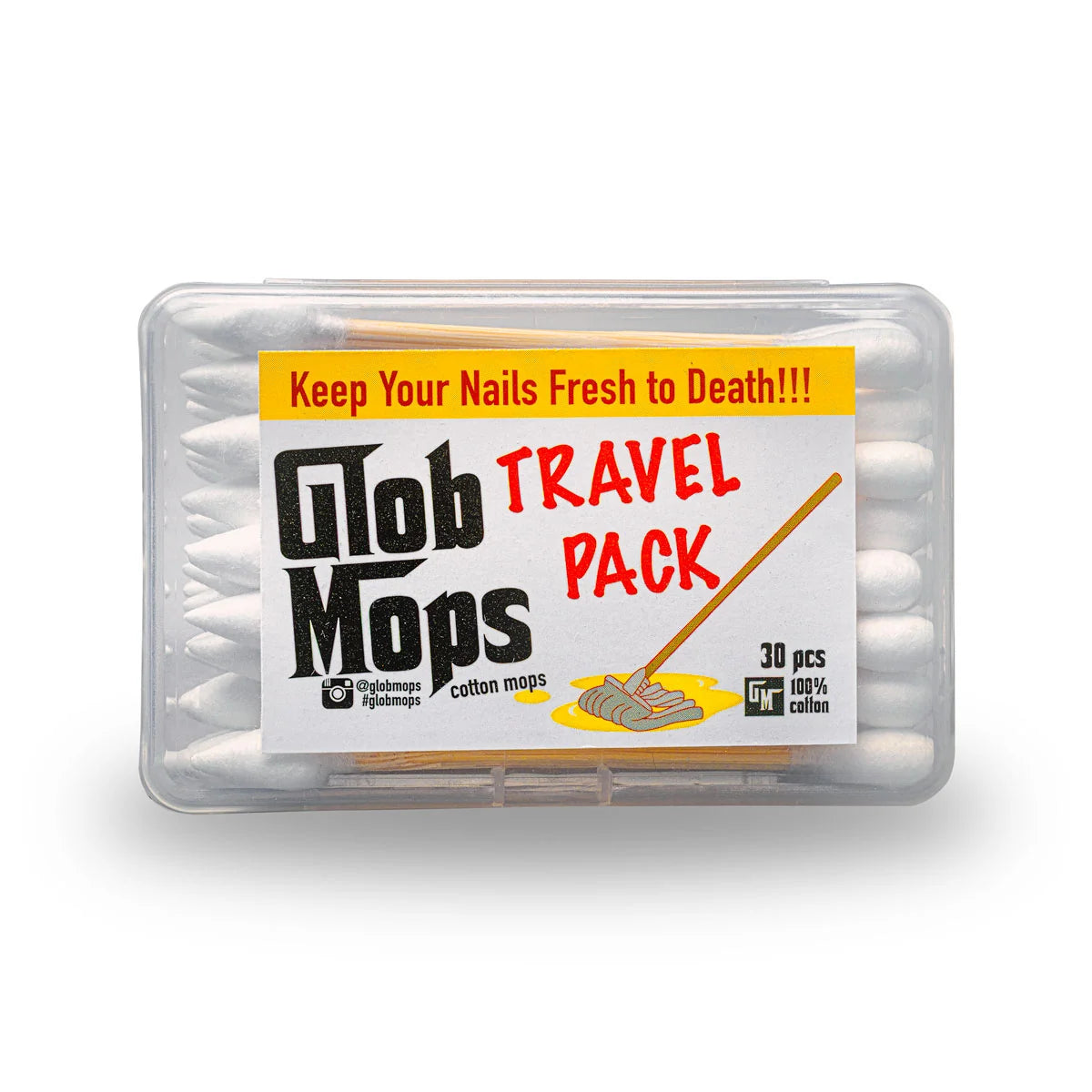 Glob Mops - Cotton Swabs - Travel Pack - 30pk - 18ct