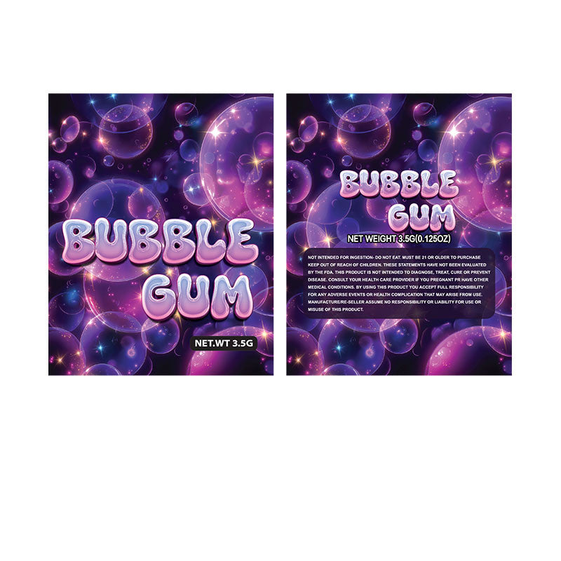 Mylar Bags - 100ct - 3.5g Designer Bubble Gum