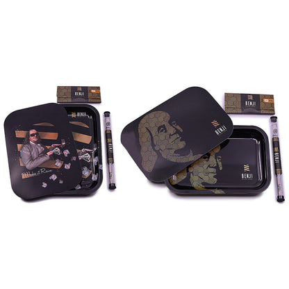 Benji - Metal Rolling Tray w/ Lid Kit - Medium - Asst