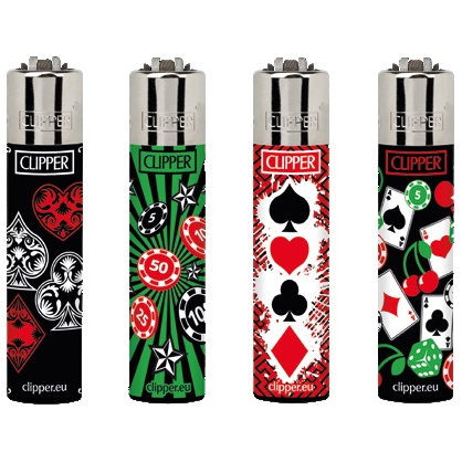 Clipper - Lighters - Casino Games (+5) - 48ct [ 8878G ] +