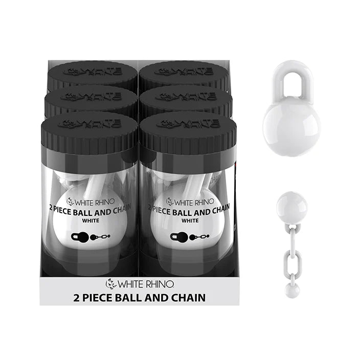 White Rhino - Terp Slurper - 6ct - 2-Piece Ball & Chain - Assorted Colors