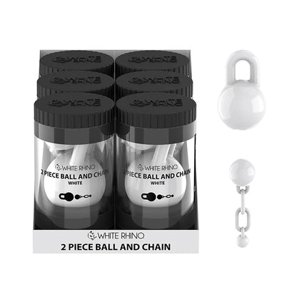 White Rhino - Terp Slurper - 6ct - 2-Piece Ball & Chain - Assorted Colors