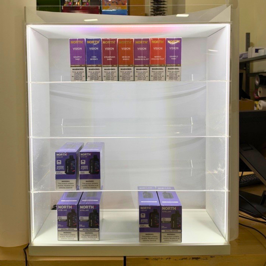 Acrylic 4 Tier Counter LED Display