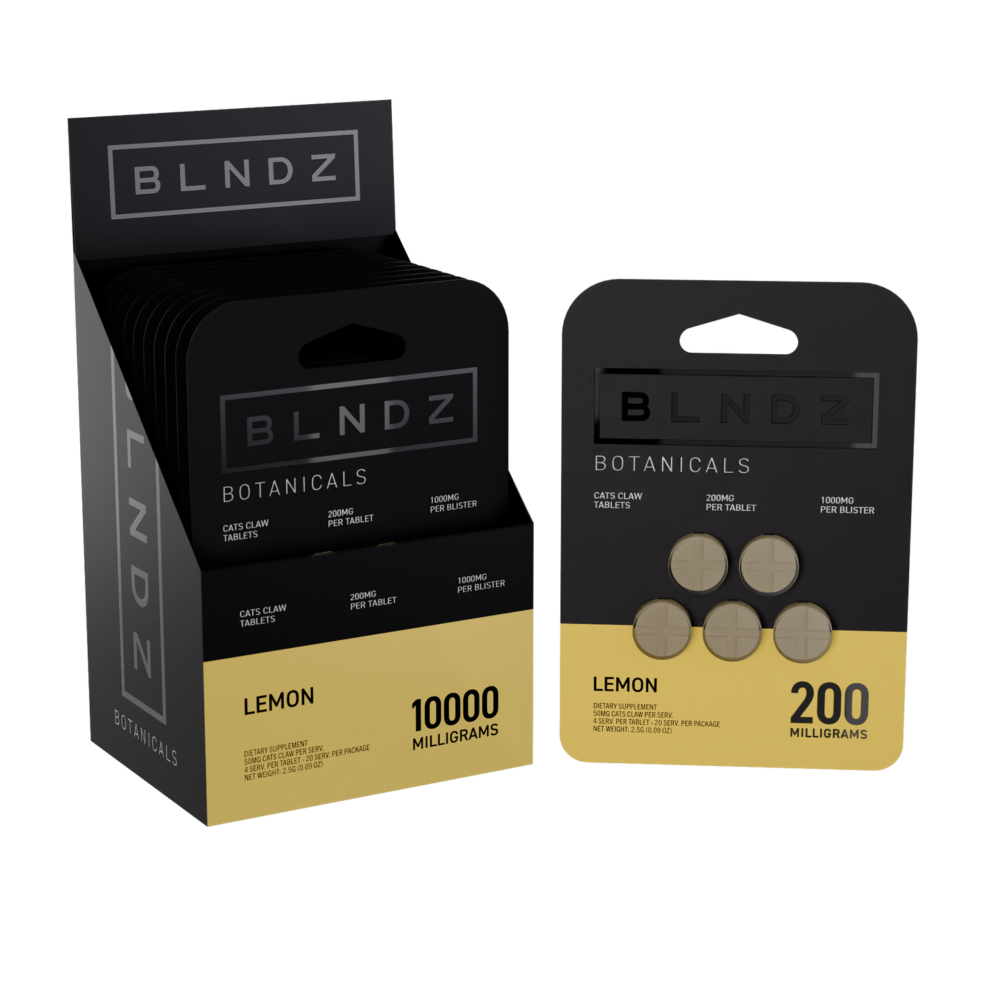 BLNDZ - 200mg Botanical Cat's Claw Extract Tabs - 5pk - 10ct