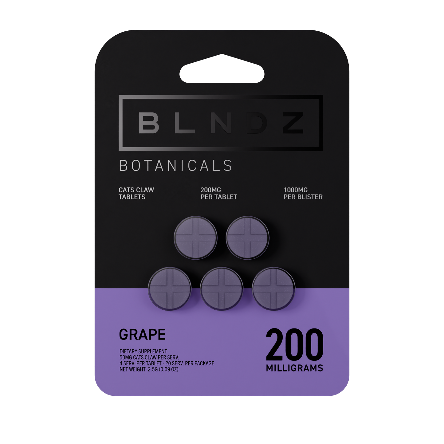 BLNDZ - 200mg Botanical Cat's Claw Extract Tabs - 5pk - 10ct