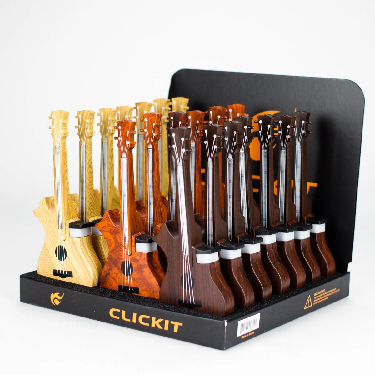 Clickit - Torch Lighter - Guitar w/ Light - 20ct