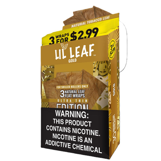 Lil Leaf Flavored Leaf Wraps (3/$2.99) Gold Edition - 3pk - 10ct