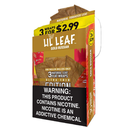 Lil Leaf Flavored Leaf Wraps (3/$2.99) Gold Edition - 3pk - 10ct