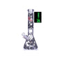 Chill Glass Glow in The Dark Design Beaker Water Pipe 14" - [JLB96]