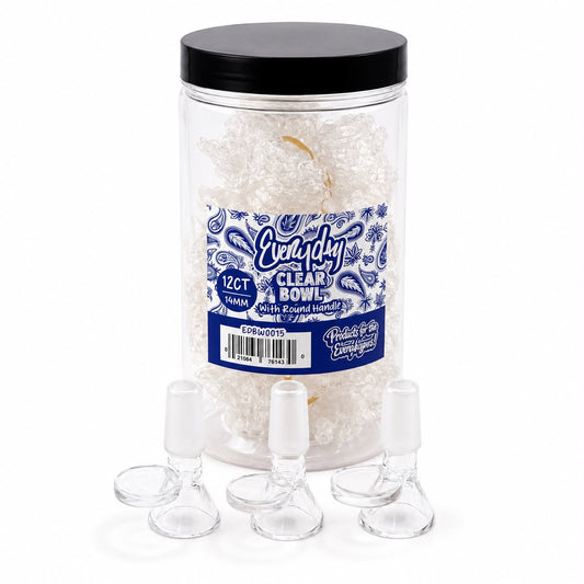 Everyday - Clear Bowl w/ Round Handle - 12ct - Assorted Sizes