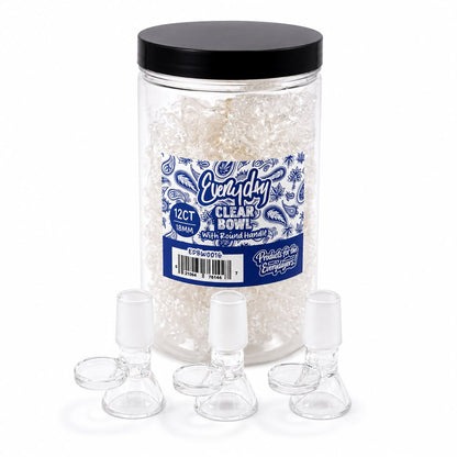 Everyday - Clear Bowl w/ Round Handle - 12ct - Assorted Sizes
