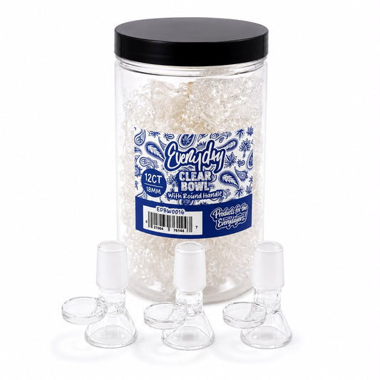 Everyday - Clear Bowl w/ Round Handle - 12ct - Assorted Sizes