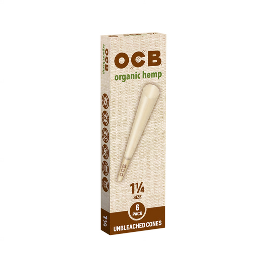 OCB - Cones - Organic Hemp - 1 1/4 - 6pk - 32ct
