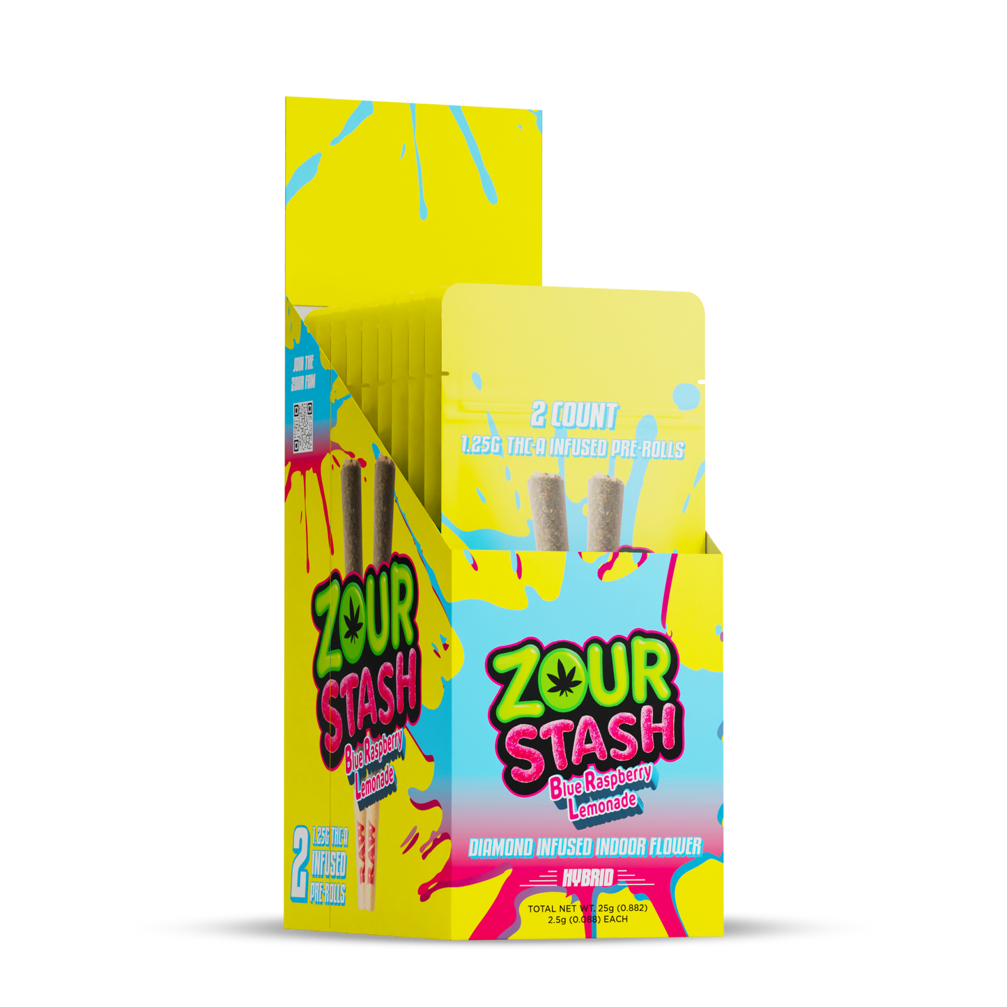 Zour Stash - 1.25g Pre-Roll THCA - 2pk - 10ct