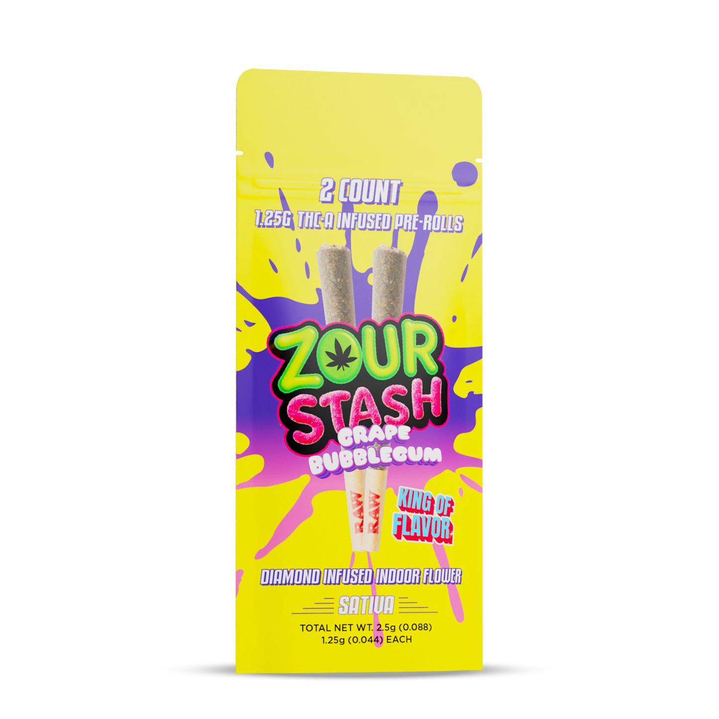 Zour Stash - 1.25g Pre-Roll THCA - 2pk - 10ct